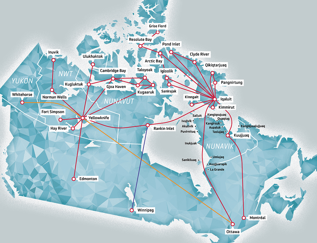 Canadian North Route Map